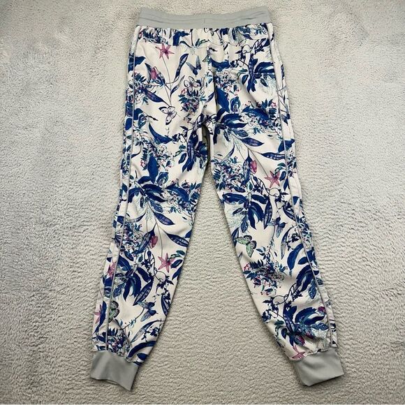 Gap Fit Jogger Pants Womens Extra Small Gray Blue Floral Stretch Athleisure Yoga - Picture 4 of 13